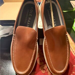 Cole Haan Men's Brown Leather Slip-On Loafers